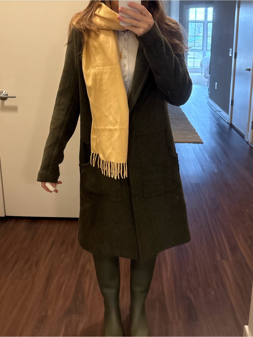 Alexander Wang Wool and Leather Coat